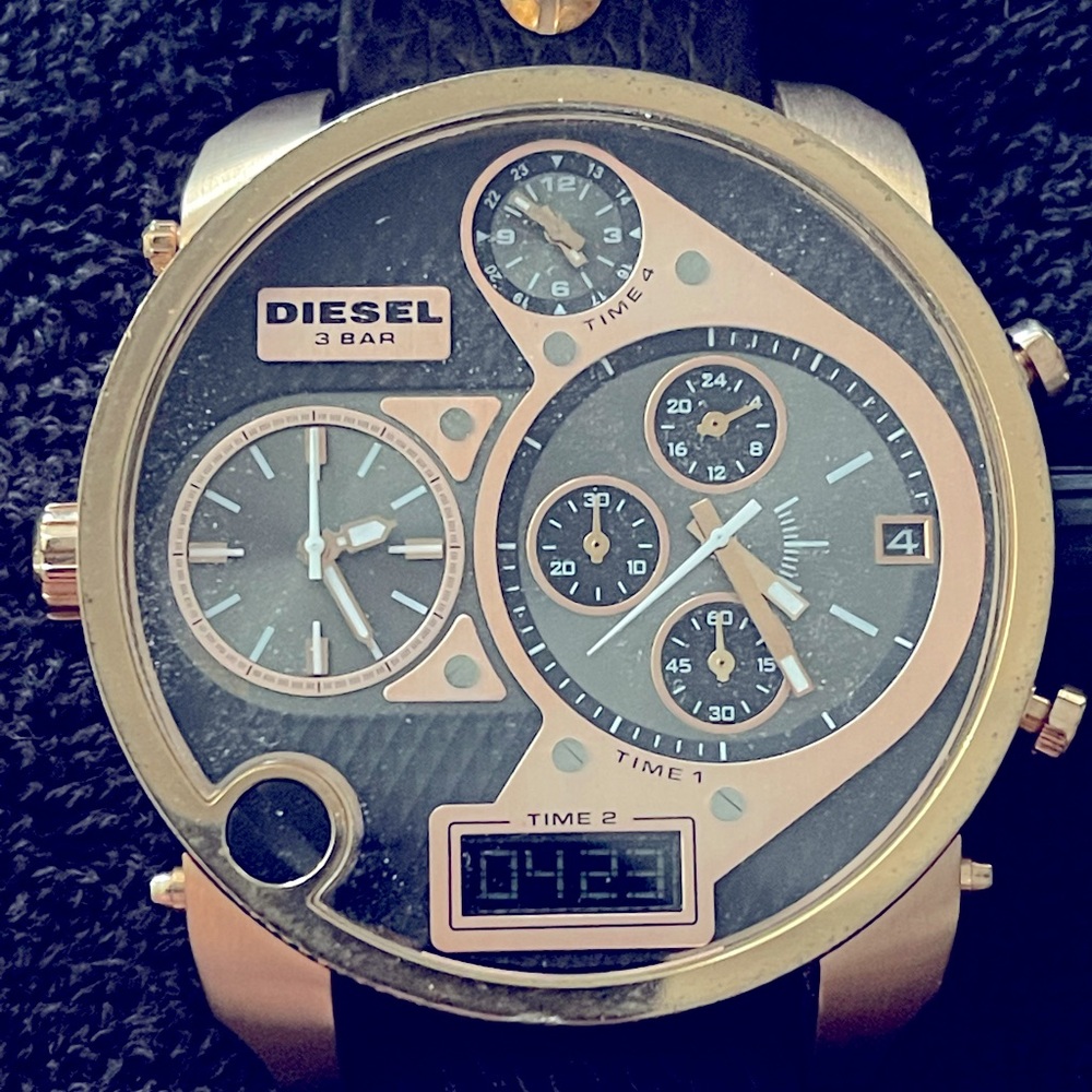 Rose Gold and Black 3Bar Diesel watch